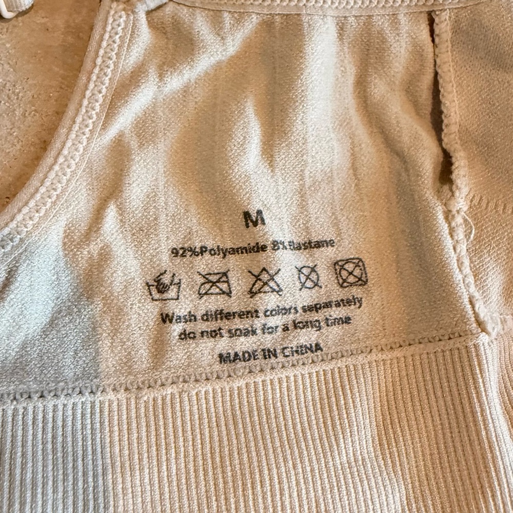 Source Unknown Kids Ribbed Bralette - Light Beige - Picture 5 of 7